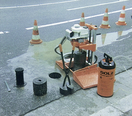 &Uuml;berbohren von Wasserschiebern bis &Oslash; 200 mm