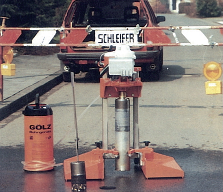 Bohren von Pr&uuml;fkernen